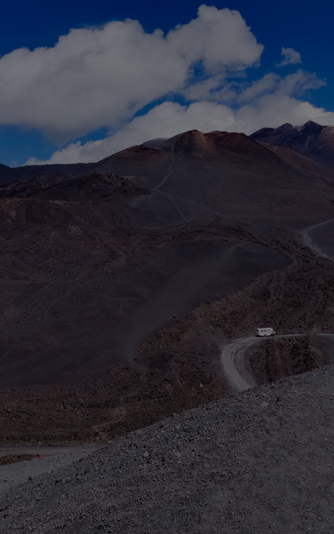 Paesaggio vulcanico dell’Etna presso il punto di ritrovo